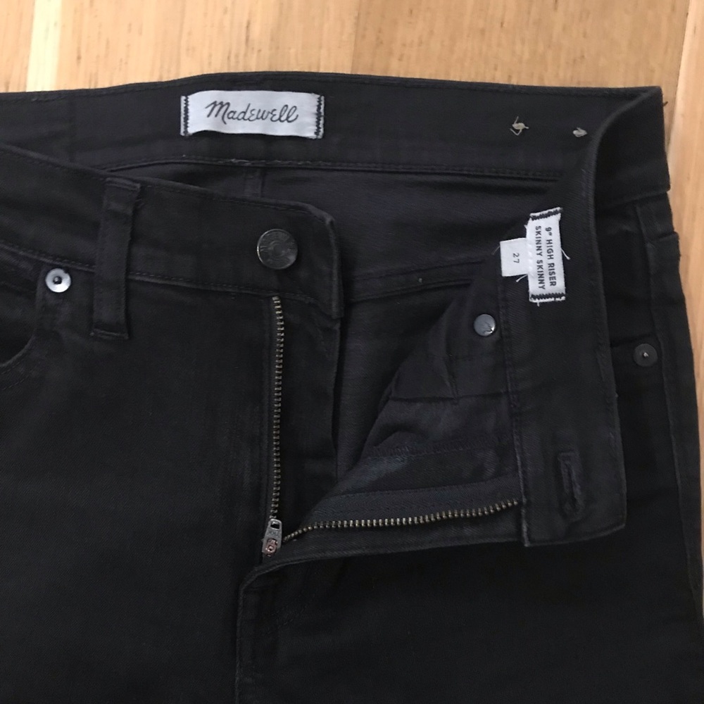 Madwell 9” high riser skinny skinny in black